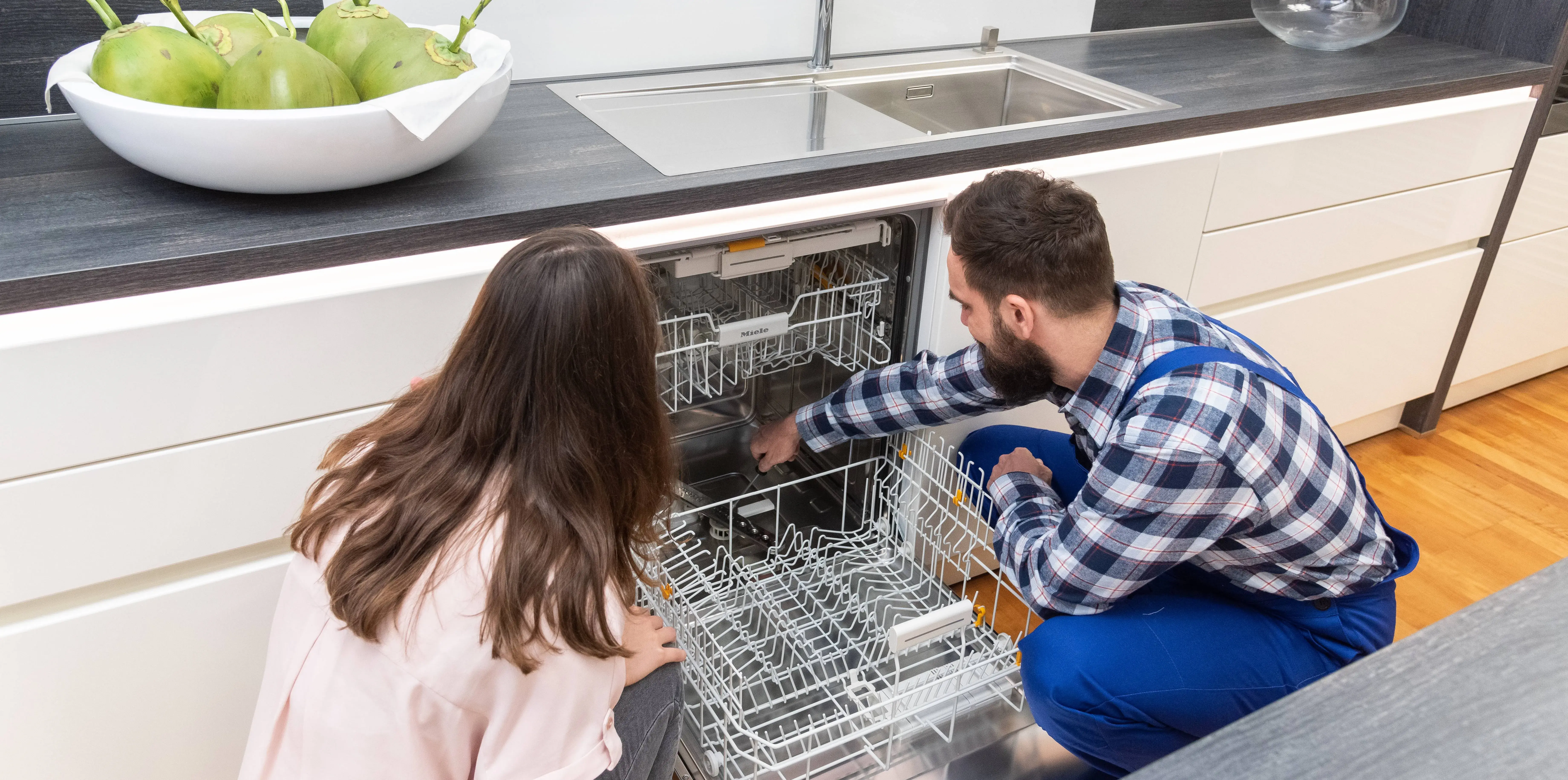 Kundendienst Service Geschirrspüler Reparatur Handwerker Kundin 2020