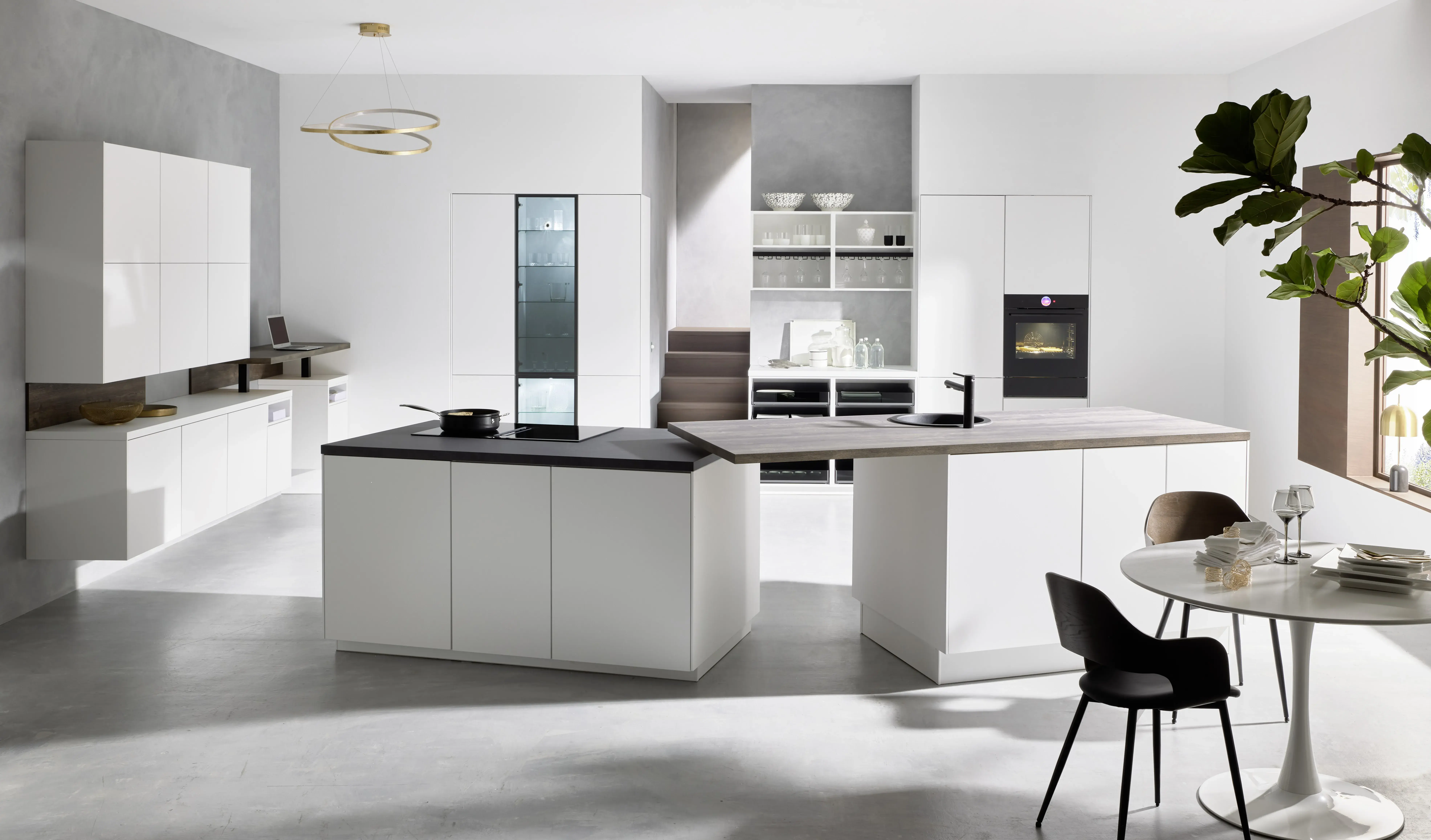 NOBILIA Alpinweiß mit Bosch Geräten, Hauptschuss